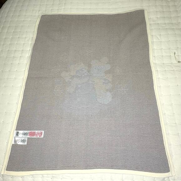 Disney Baby Organic Cotton Blanket | Cream Blue Mickey Snowman - Picture 4 of 9